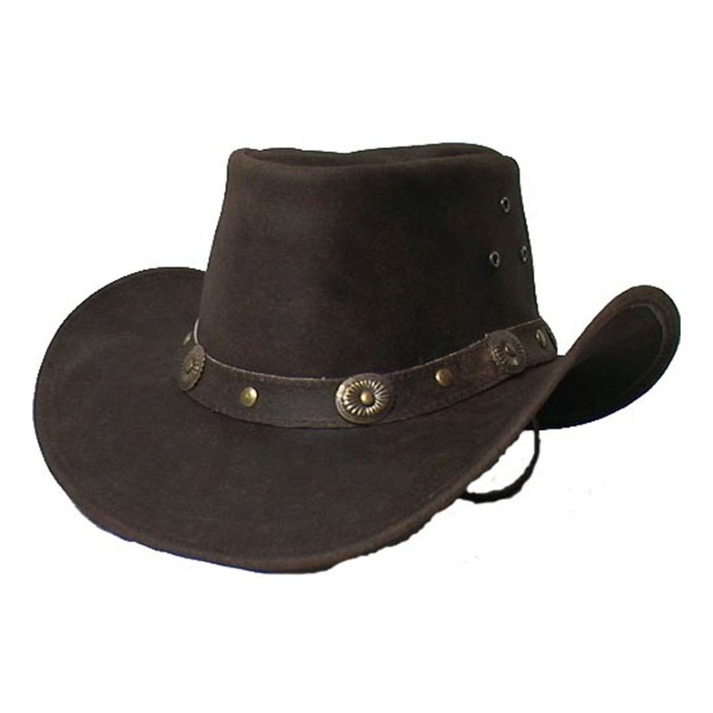 Genuine Leather Western Cowboy Hat Brown # 2695